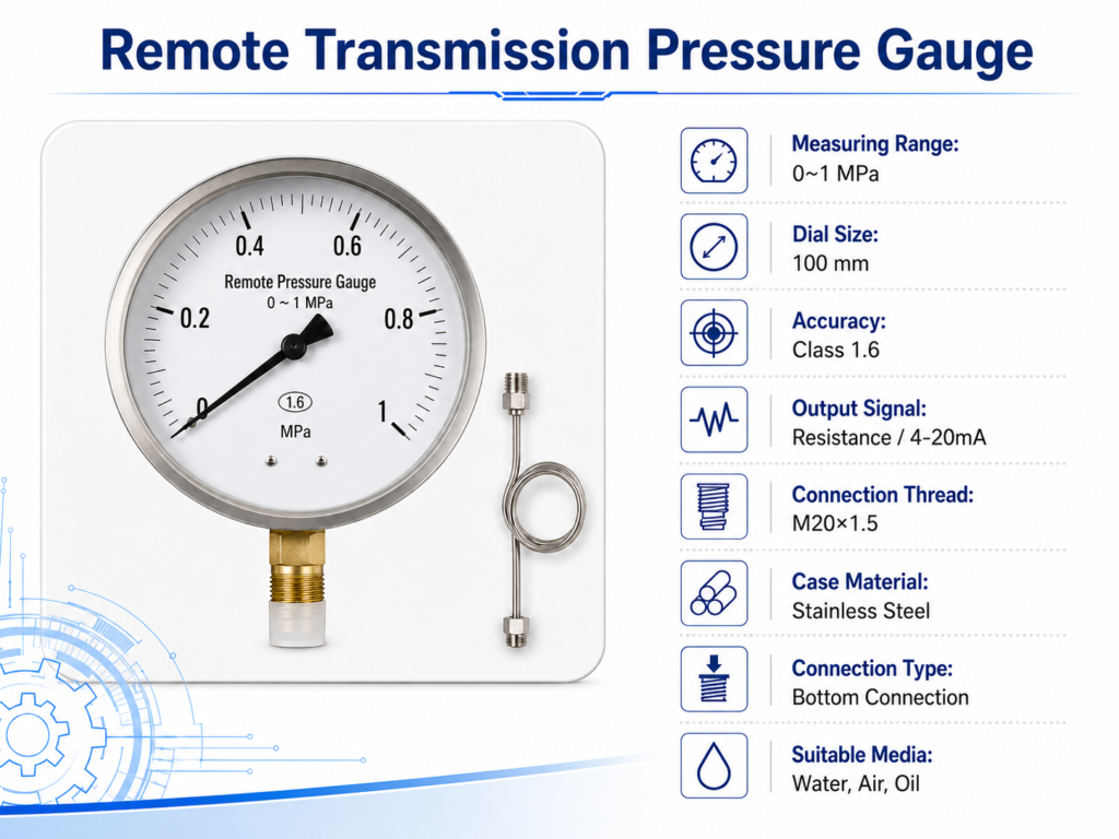 Remote Transmission Pressure Gauge specification