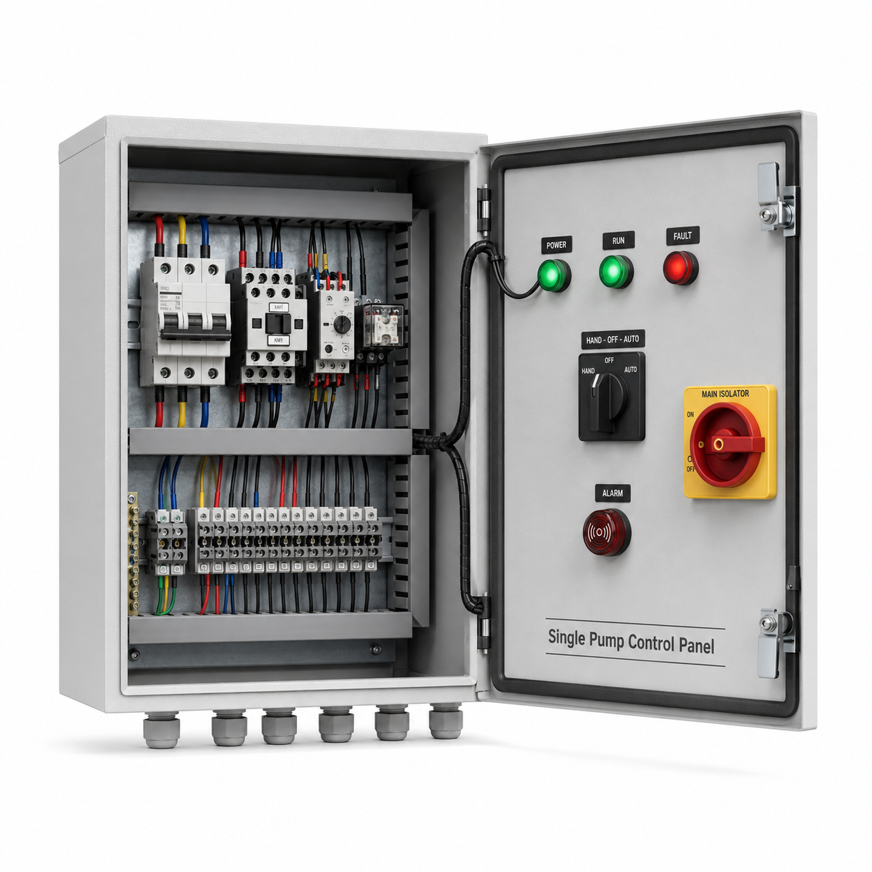 Single Pump Control Panel for Water & Wastewater Pumps